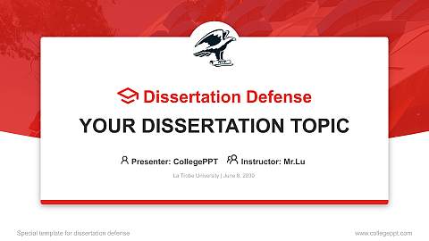 La Trobe University Graduation Thesis Defense PPT Template