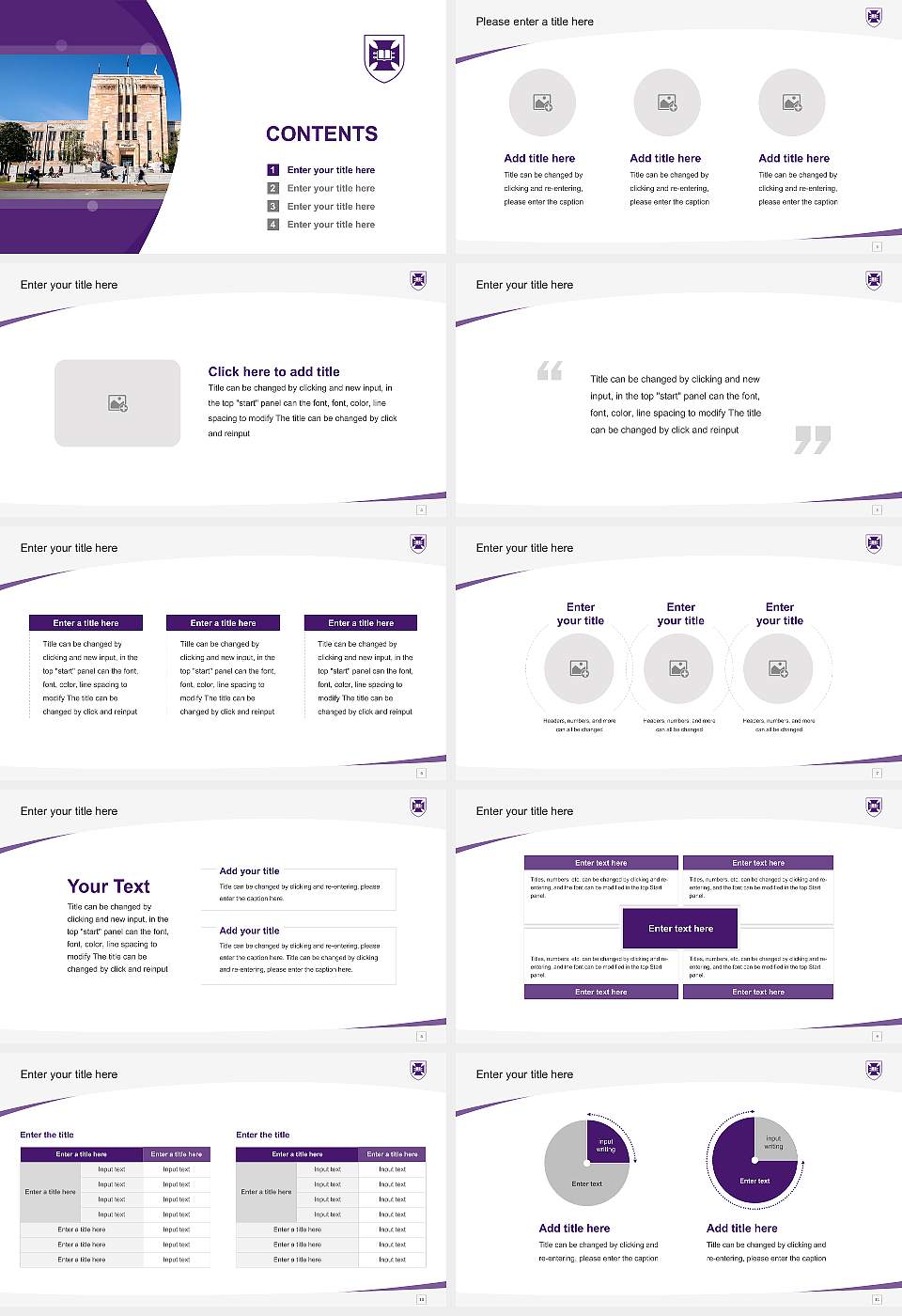 The University of Queensland Course/Courseware Creation PPT Template16:9 ratio PPT effect preview image2