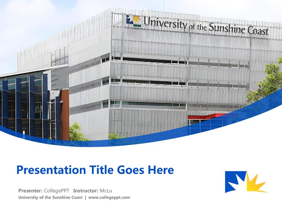 University of the Sunshine Coast Course/Courseware Creation PPT Template4:3 ratio PPT effect preview image5