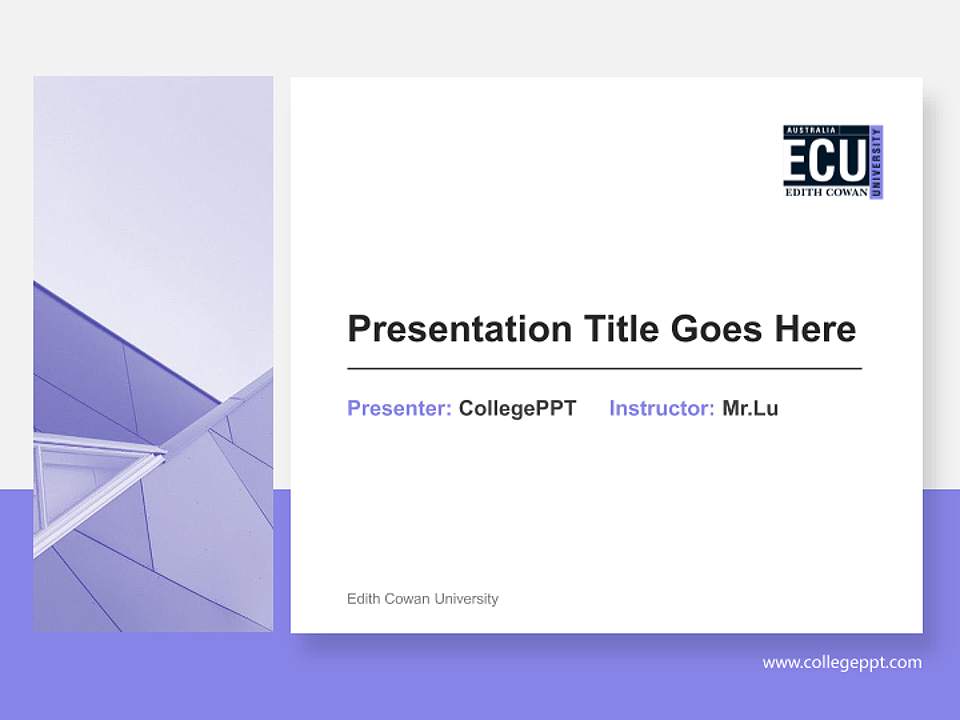 Edith Cowan University General Purpose PPT Template4:3 ratio PPT effect preview image6