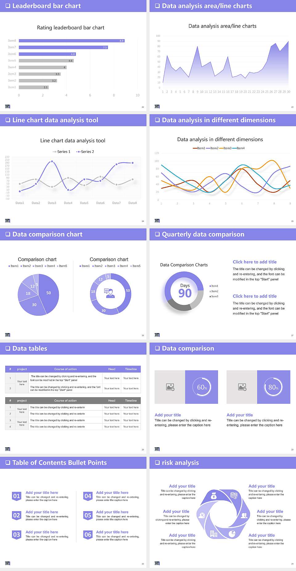 Edith Cowan University General Purpose PPT Template4:3 ratio PPT effect preview image4