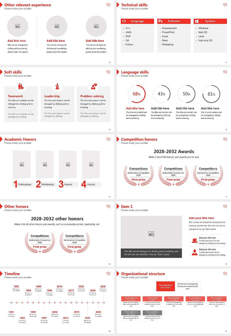 University of Tasmania Resume PPT Template16:9 ratio PPT effect preview image3