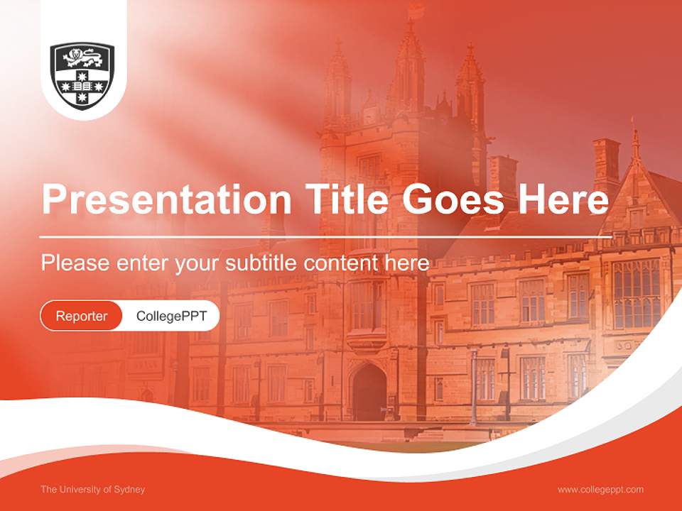 The University of Sydney Lecture Sharing and Networking Event PPT Template4:3 ratio PPT effect preview image4