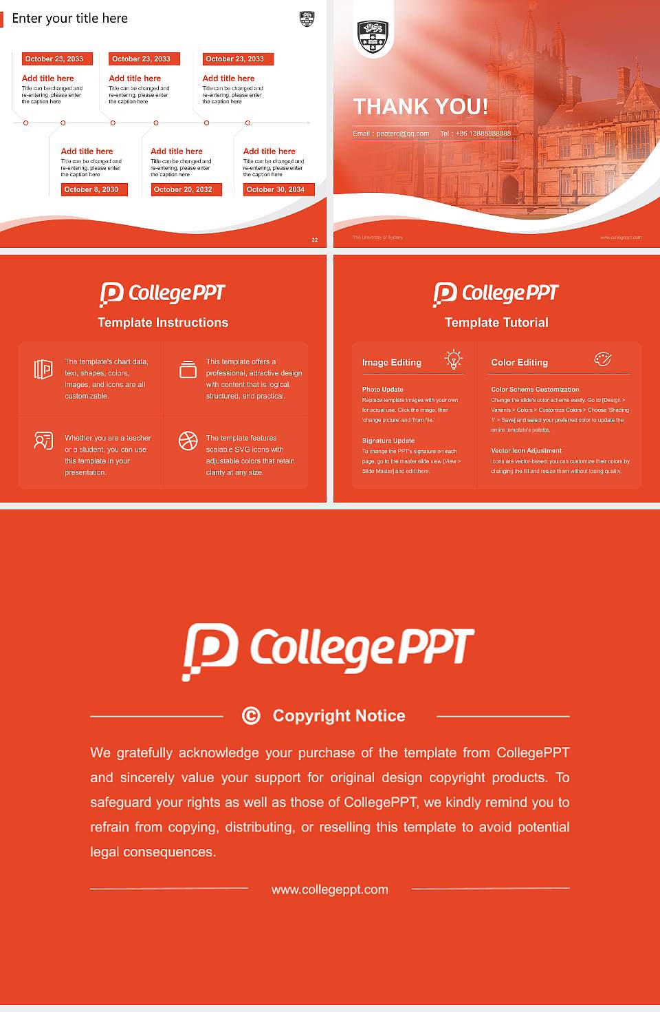 The University of Sydney Lecture Sharing and Networking Event PPT Template4:3 ratio PPT effect preview image4