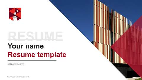 Macquarie University Resume PPT Template
