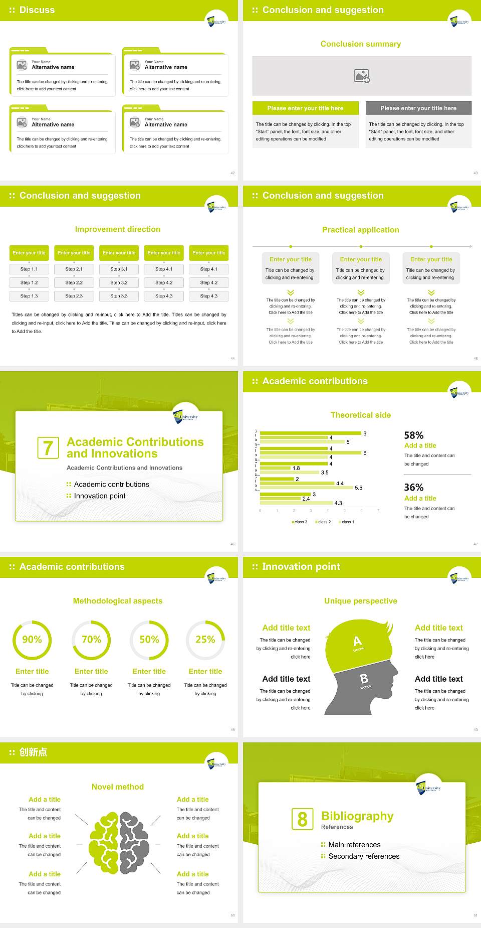 Central Queensland University Graduation Thesis Defense PPT Template4:3 ratio PPT effect preview image6