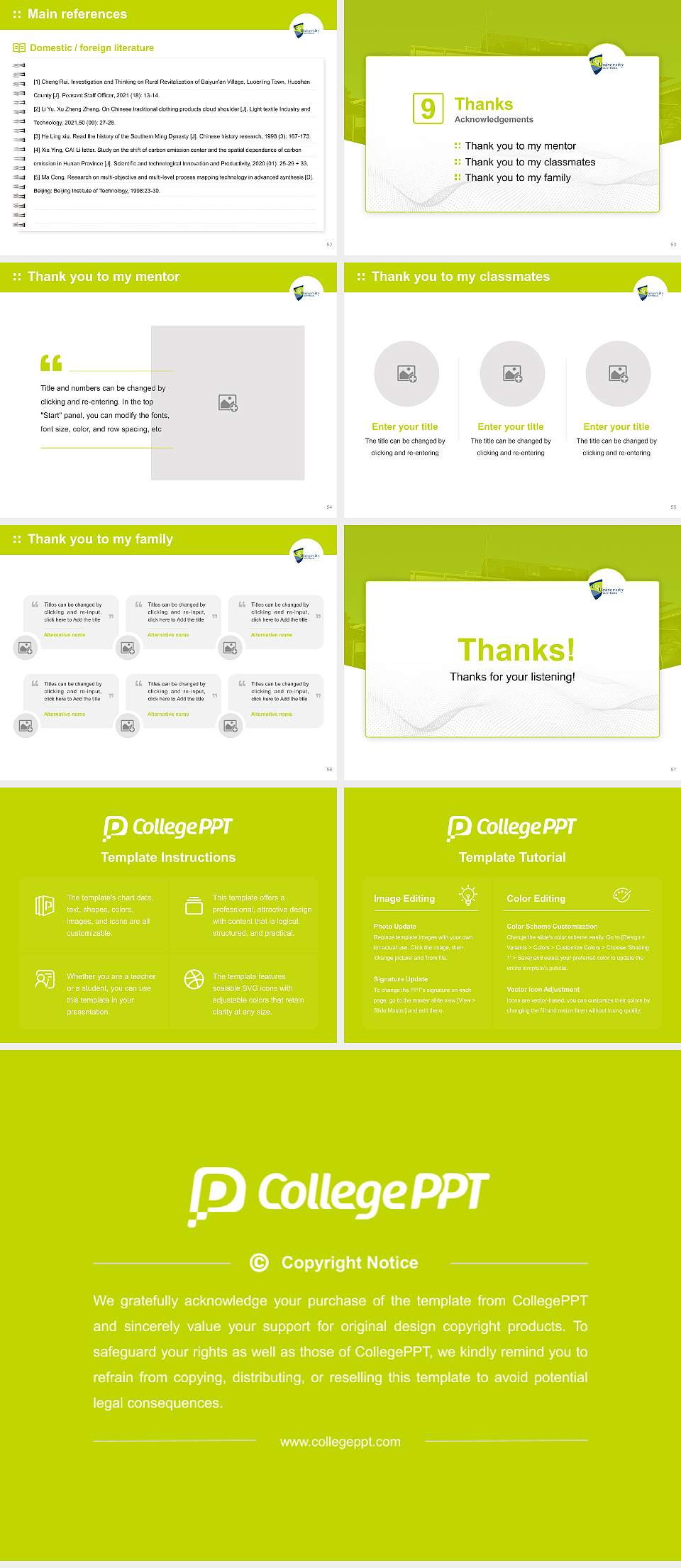 Central Queensland University Graduation Thesis Defense PPT Template4:3 ratio PPT effect preview image7