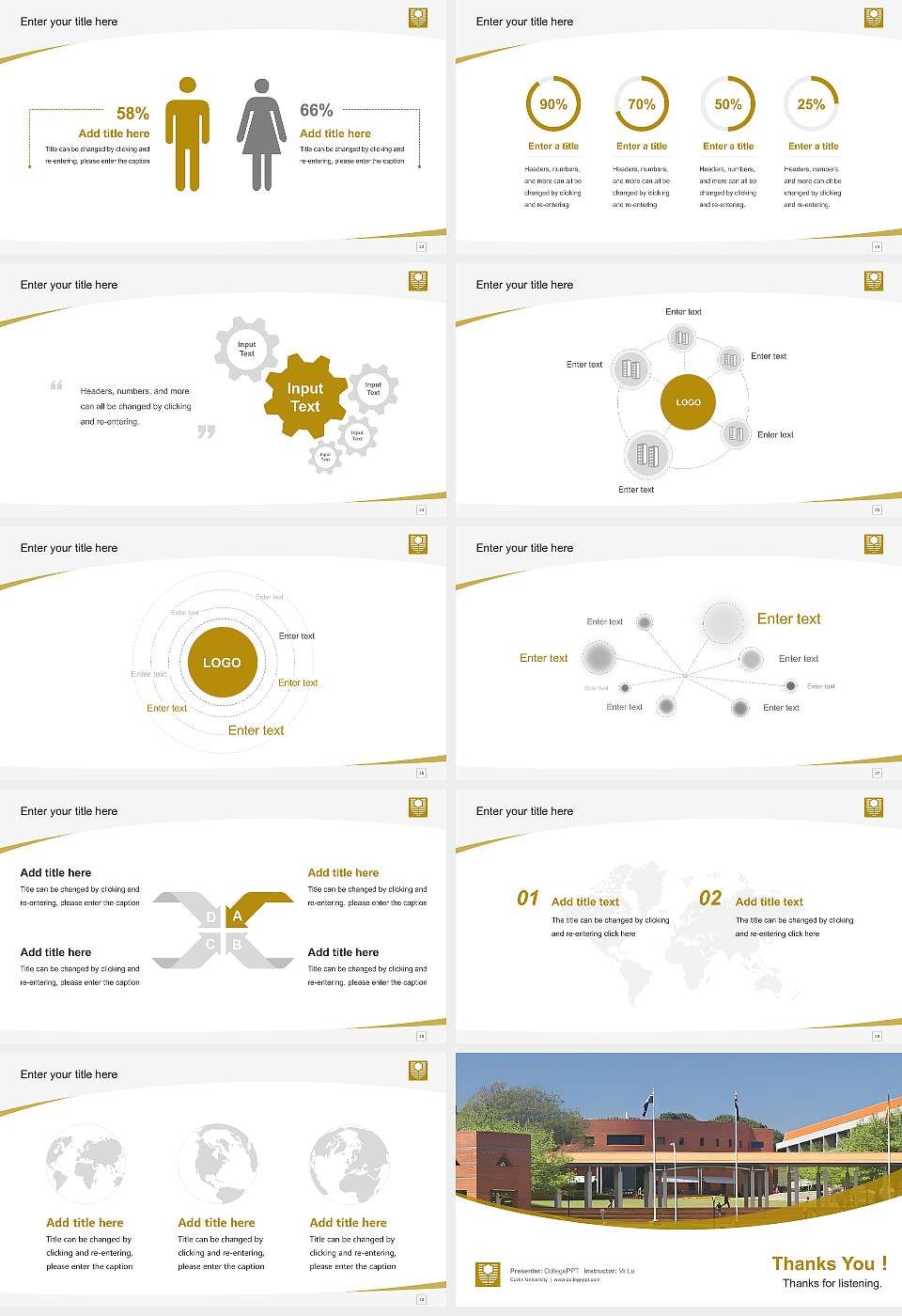 Curtin University Course/Courseware Creation PPT Template16:9 ratio PPT effect preview image4