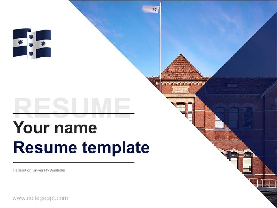 Federation University Australia Resume PPT Template4:3 ratio PPT effect preview image5