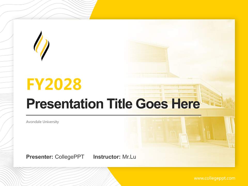 Avondale University Academic Presentation/Research Findings Report PPT Template4:3 ratio PPT effect preview image5