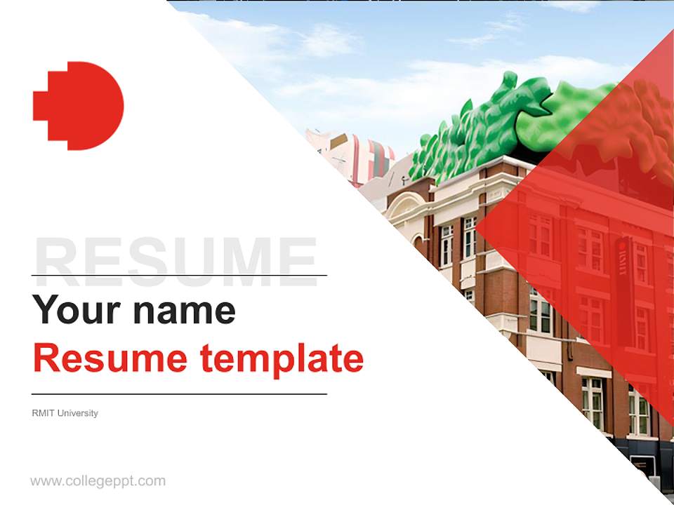 RMIT University Resume PPT Template4:3 ratio PPT effect preview image5