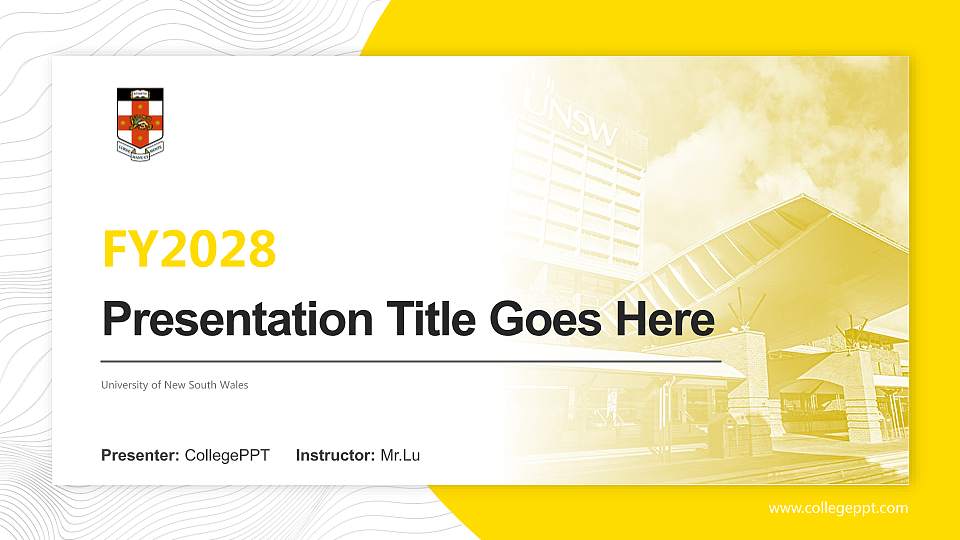 University of New South Wales Academic Presentation/Research Findings Report PPT Template16:9 ratio PPT effect preview image