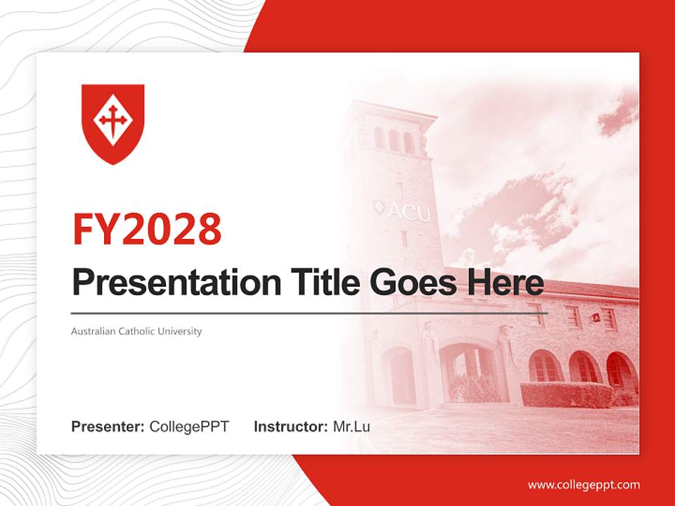 Australian Catholic University Academic Presentation/Research Findings Report PPT Template4:3 ratio PPT effect preview image5