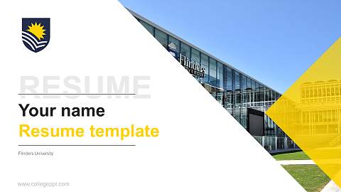 Flinders University Resume PPT Template