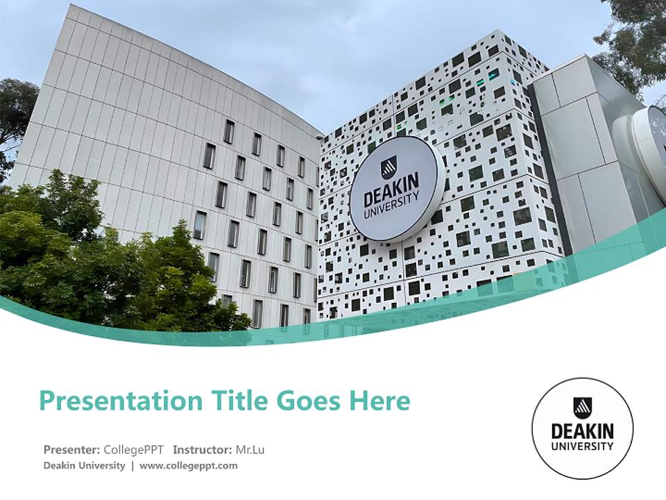 Deakin University Course/Courseware Creation PPT Template4:3 ratio PPT effect preview image5