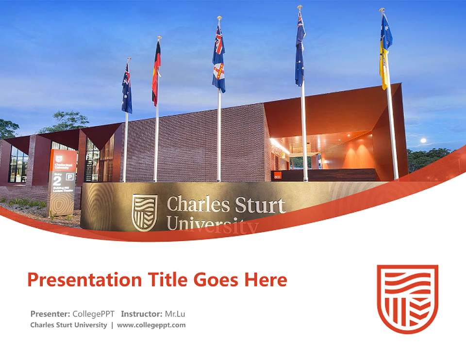 Charles Sturt University Course/Courseware Creation PPT Template4:3 ratio PPT effect preview image5
