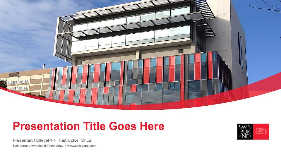 Swinburne University of Technology Course/Courseware Creation PPT Template16:9 ratio PPT effect preview image