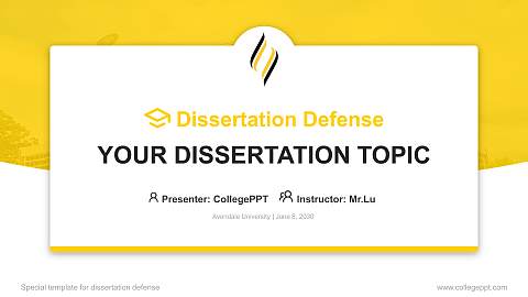 Avondale University Graduation Thesis Defense PPT Template