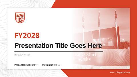 Charles Sturt University Academic Presentation/Research Findings Report PPT Template