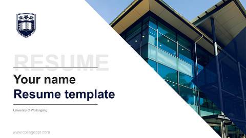 University of Wollongong Resume PPT Template