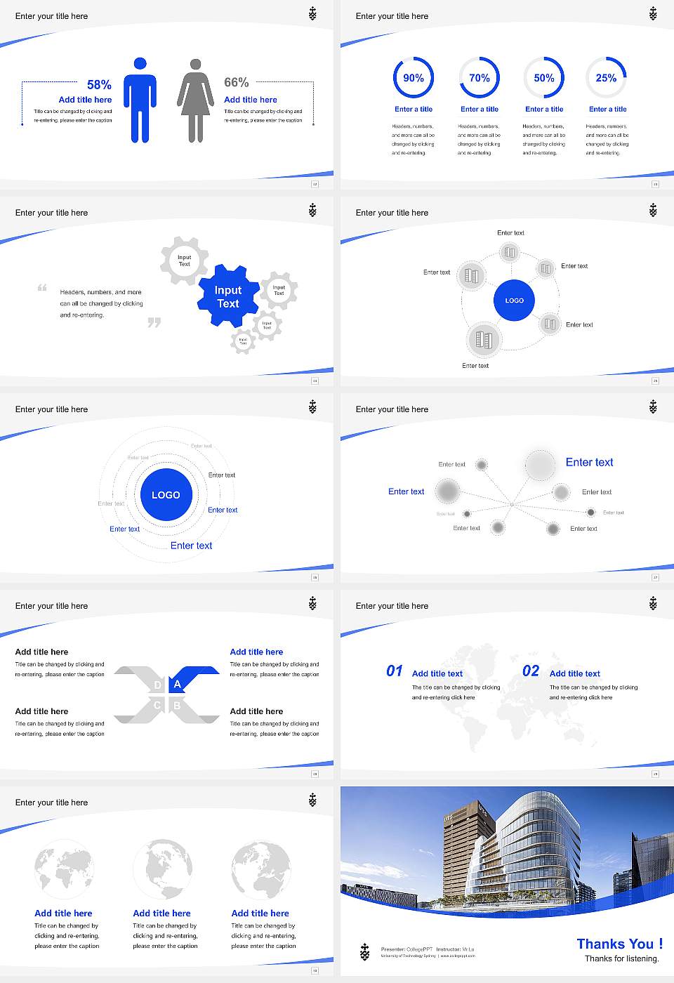 University of Technology Sydney Course/Courseware Creation PPT Template16:9 ratio PPT effect preview image4