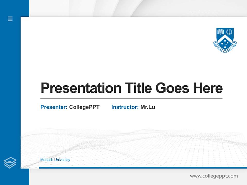 Monash University Thesis Proposal/Graduation Defense PPT Template4:3 ratio PPT effect preview image5
