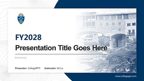Bond University Academic Presentation/Research Findings Report PPT Template