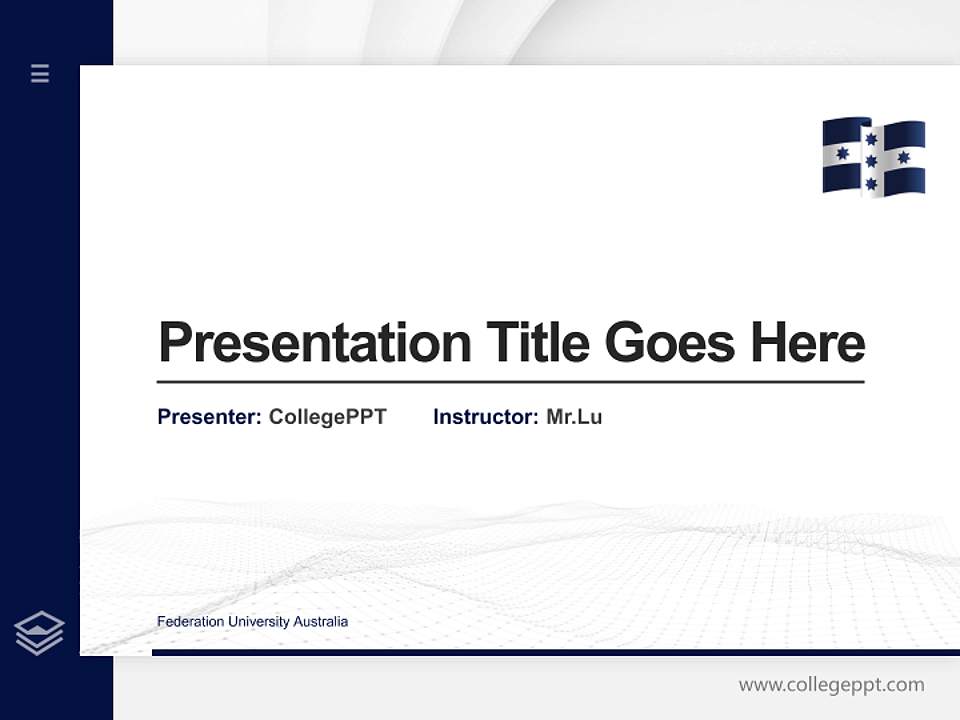 Federation University Australia Thesis Proposal/Graduation Defense PPT Template4:3 ratio PPT effect preview image5