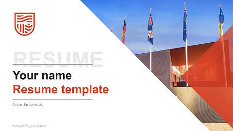 Charles Sturt University Resume PPT Template