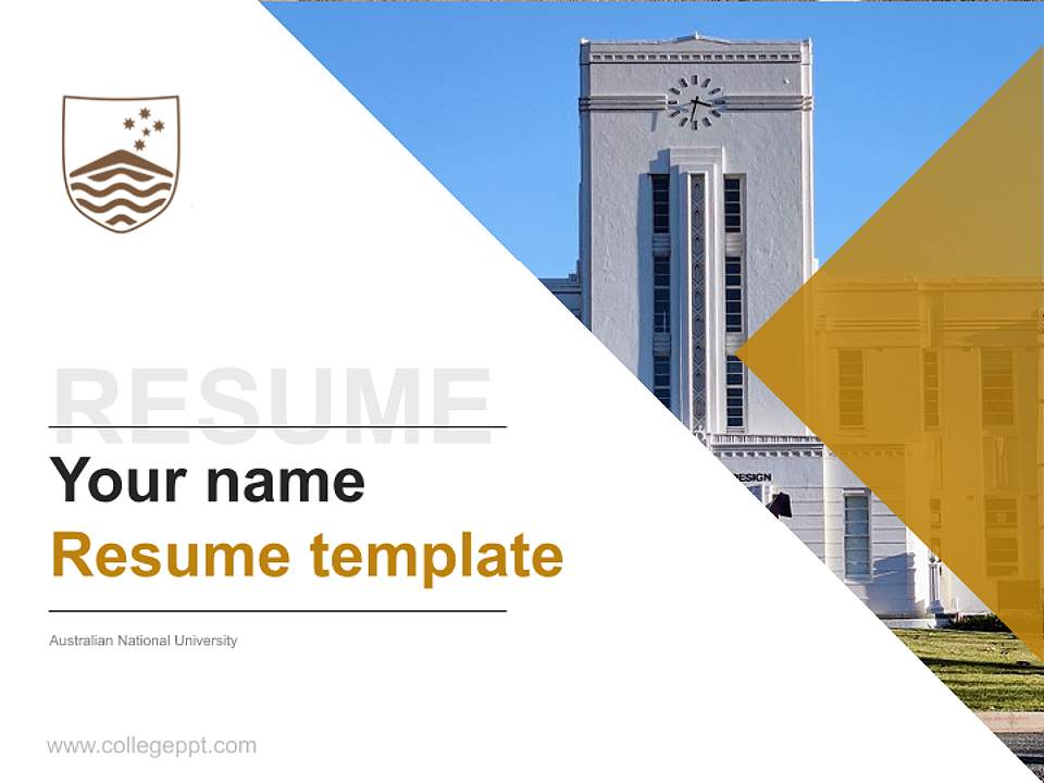 Australian National University Resume PPT Template4:3 ratio PPT effect preview image5