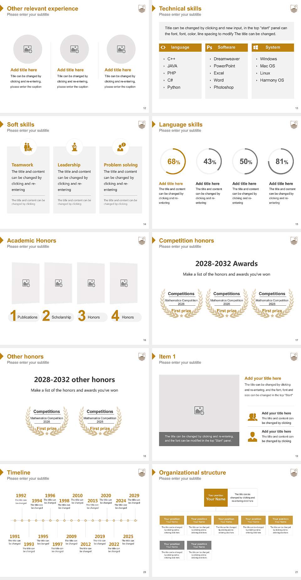 Australian National University Resume PPT Template4:3 ratio PPT effect preview image3