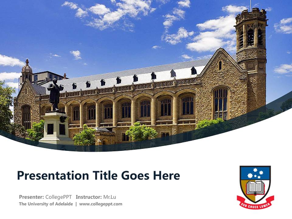 The University of Adelaide Course/Courseware Creation PPT Template4:3 ratio PPT effect preview image5