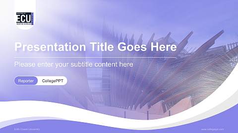 Edith Cowan University Lecture Sharing and Networking Event PPT Template