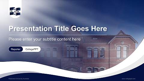 Federation University Australia Lecture Sharing and Networking Event PPT Template