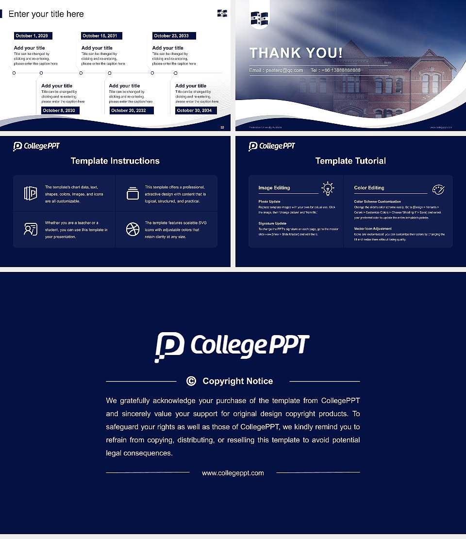 Federation University Australia Lecture Sharing and Networking Event PPT Template16:9 ratio PPT effect preview image4