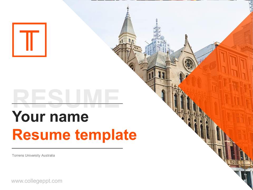 Torrens University Australia Resume PPT Template4:3 ratio PPT effect preview image5