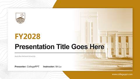 Australian National University Academic Presentation/Research Findings Report PPT Template