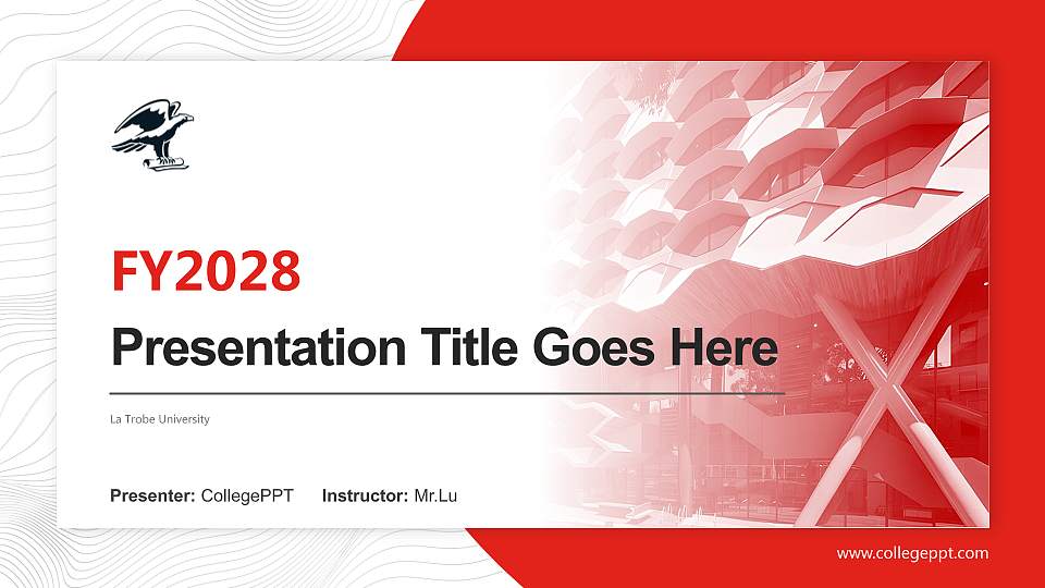 La Trobe University Academic Presentation/Research Findings Report PPT Template16:9 ratio PPT effect preview image