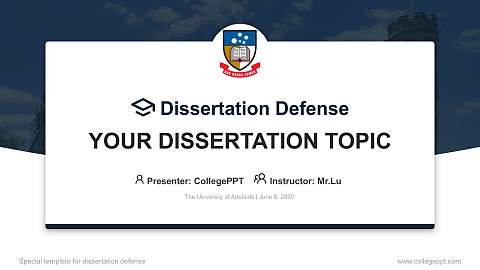 The University of Adelaide Graduation Thesis Defense PPT Template