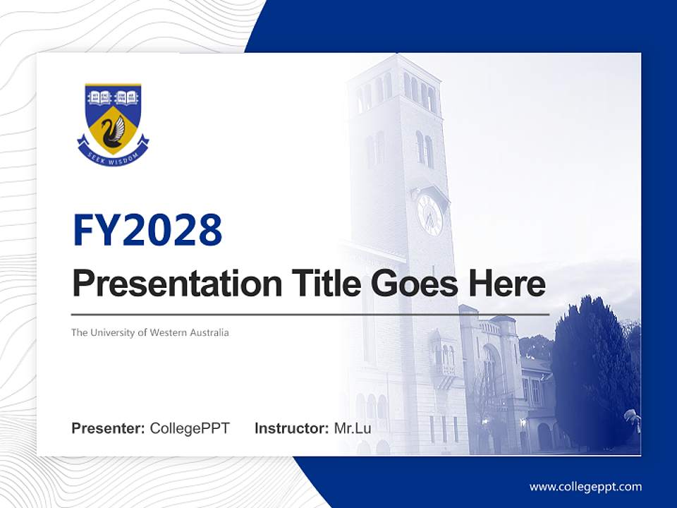 The University of Western Australia Academic Presentation/Research Findings Report PPT Template4:3 ratio PPT effect preview image5
