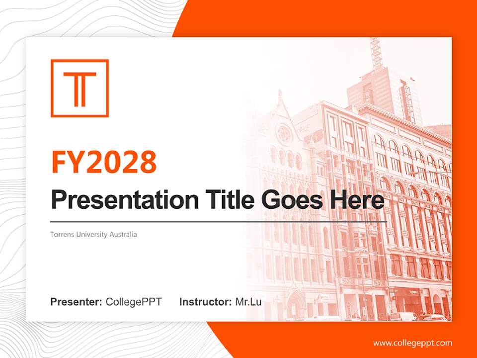 Torrens University Australia Academic Presentation/Research Findings Report PPT Template4:3 ratio PPT effect preview image5