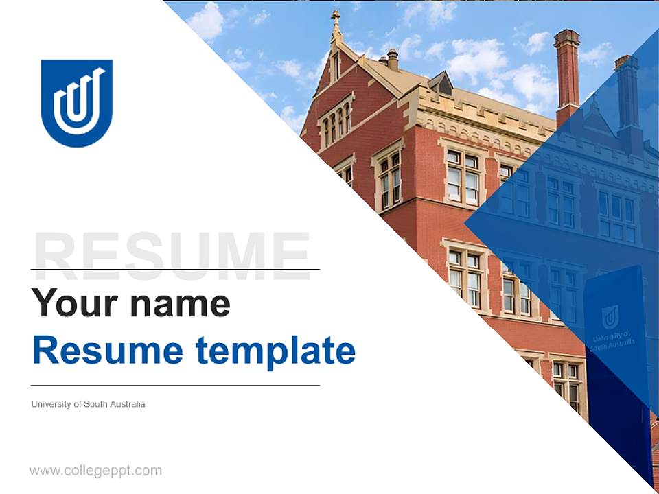 University of South Australia Resume PPT Template4:3 ratio PPT effect preview image5