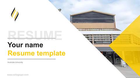 Avondale University Resume PPT Template