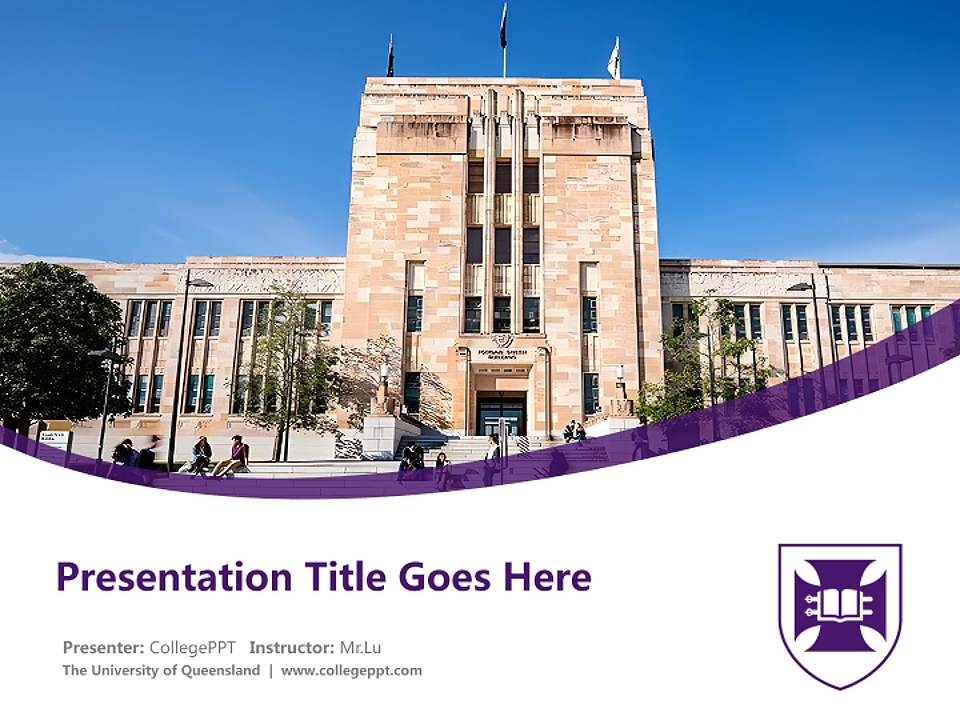 The University of Queensland Course/Courseware Creation PPT Template4:3 ratio PPT effect preview image5