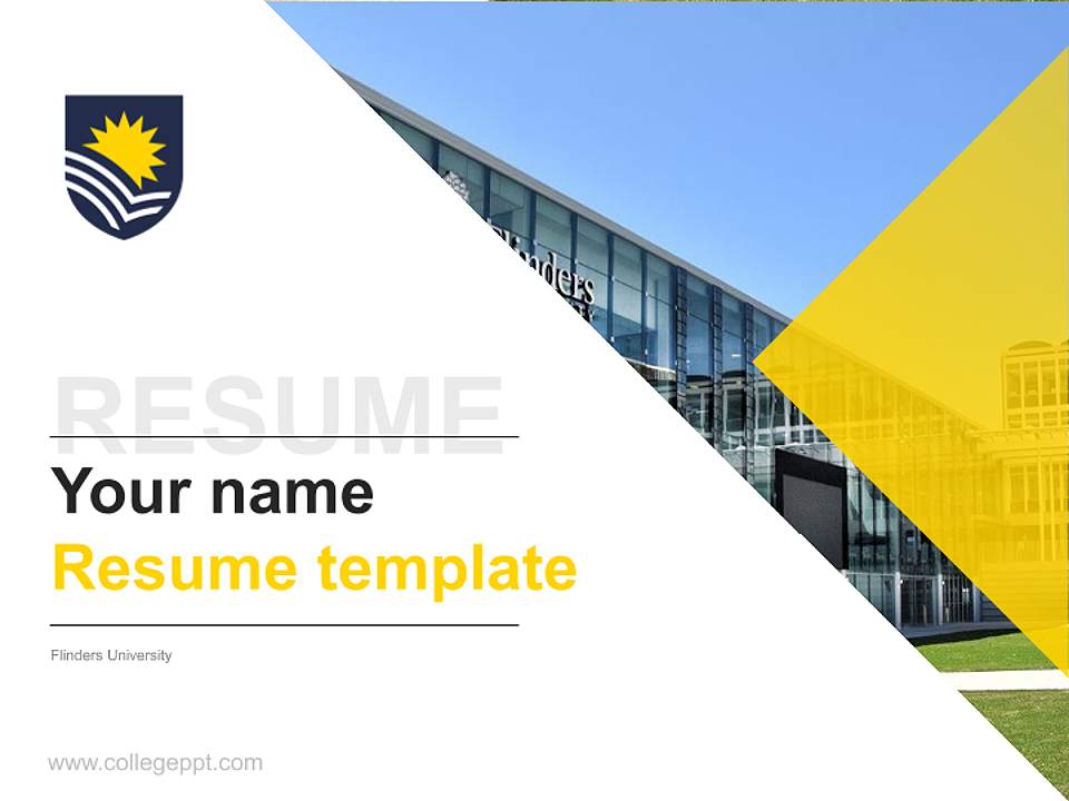 Flinders University Resume PPT Template4:3 ratio PPT effect preview image5