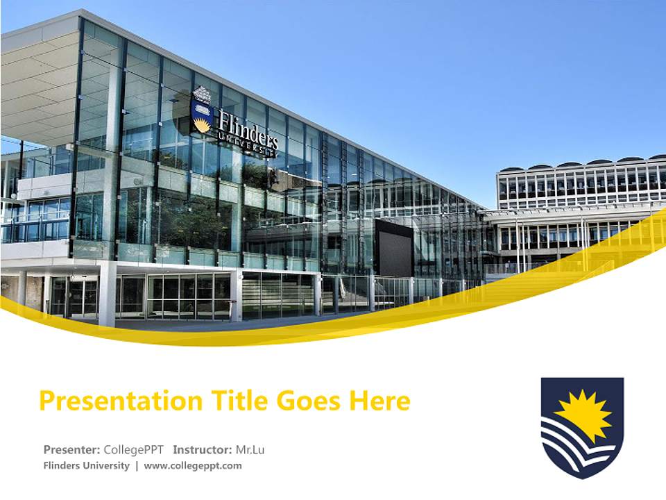 Flinders University Course/Courseware Creation PPT Template4:3 ratio PPT effect preview image5