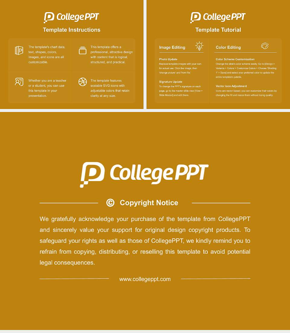 Australian National University Course/Courseware Creation PPT Template4:3 ratio PPT effect preview image5
