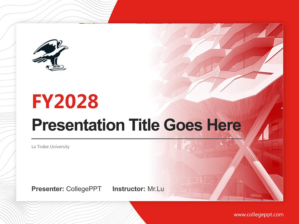 La Trobe University Academic Presentation/Research Findings Report PPT Template4:3 ratio PPT effect preview image5