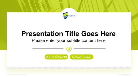 Central Queensland University National Scholarship Defense PPT Template