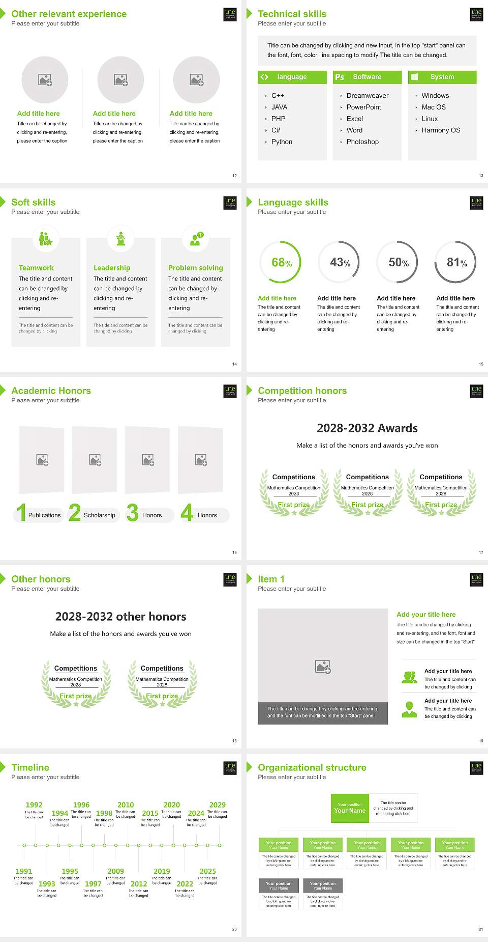 University of New England Resume PPT Template4:3 ratio PPT effect preview image3